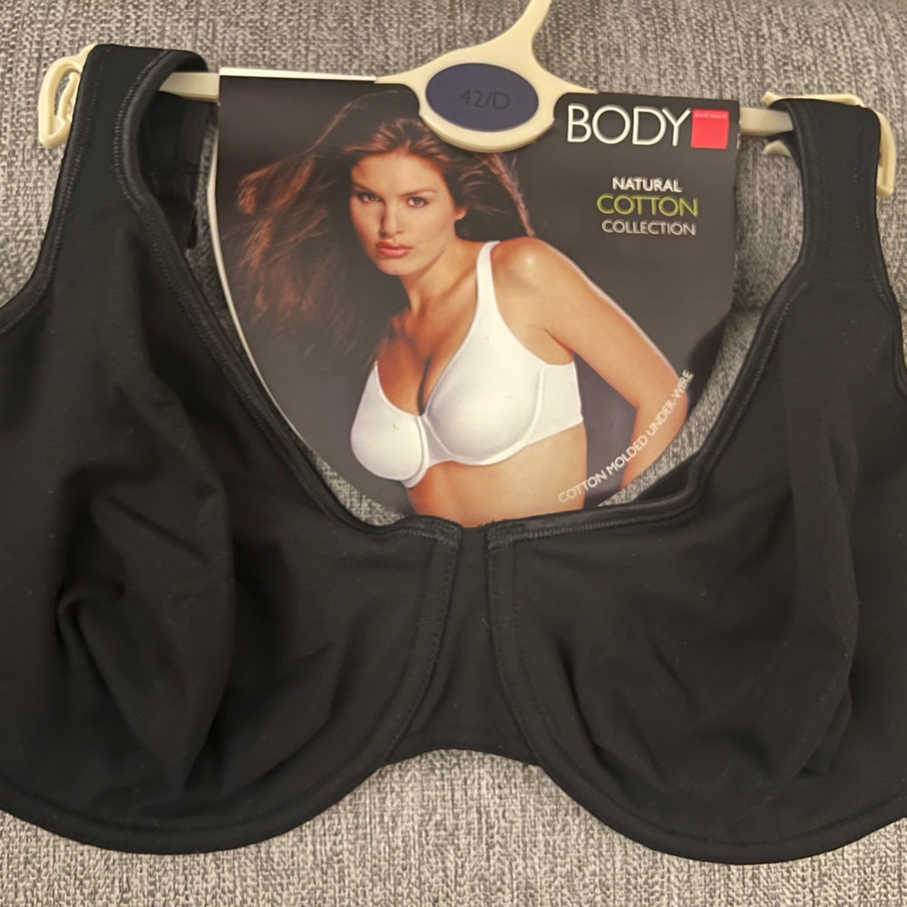 Avenue Black Underwire Full Coverage Cotton Bra